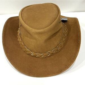 Infinity Brown Suede Leather Cowboy Hat Australian Made Western Outback NWT